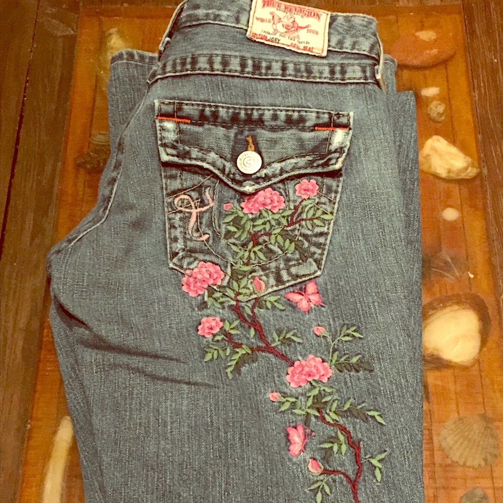Embroidered True Religion Jeans